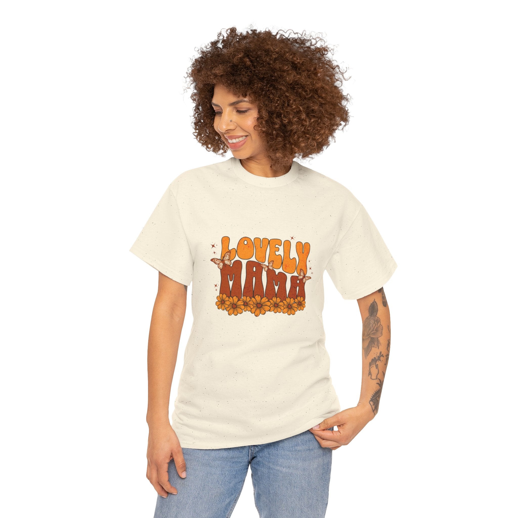 Lovely Mama T-Shirt — Retro Floral Mother's Day Tee