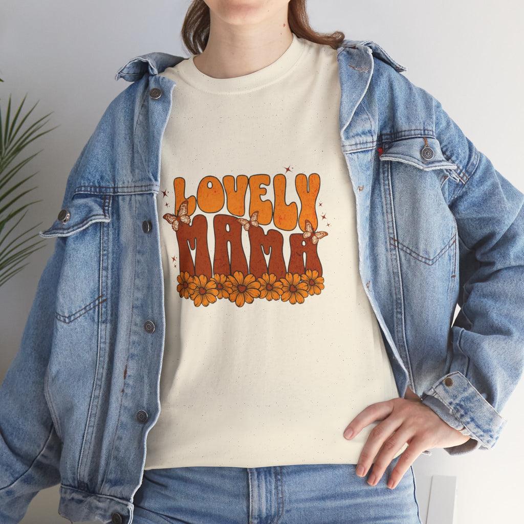 Lovely Mama T-Shirt — Retro Floral Mother's Day Tee