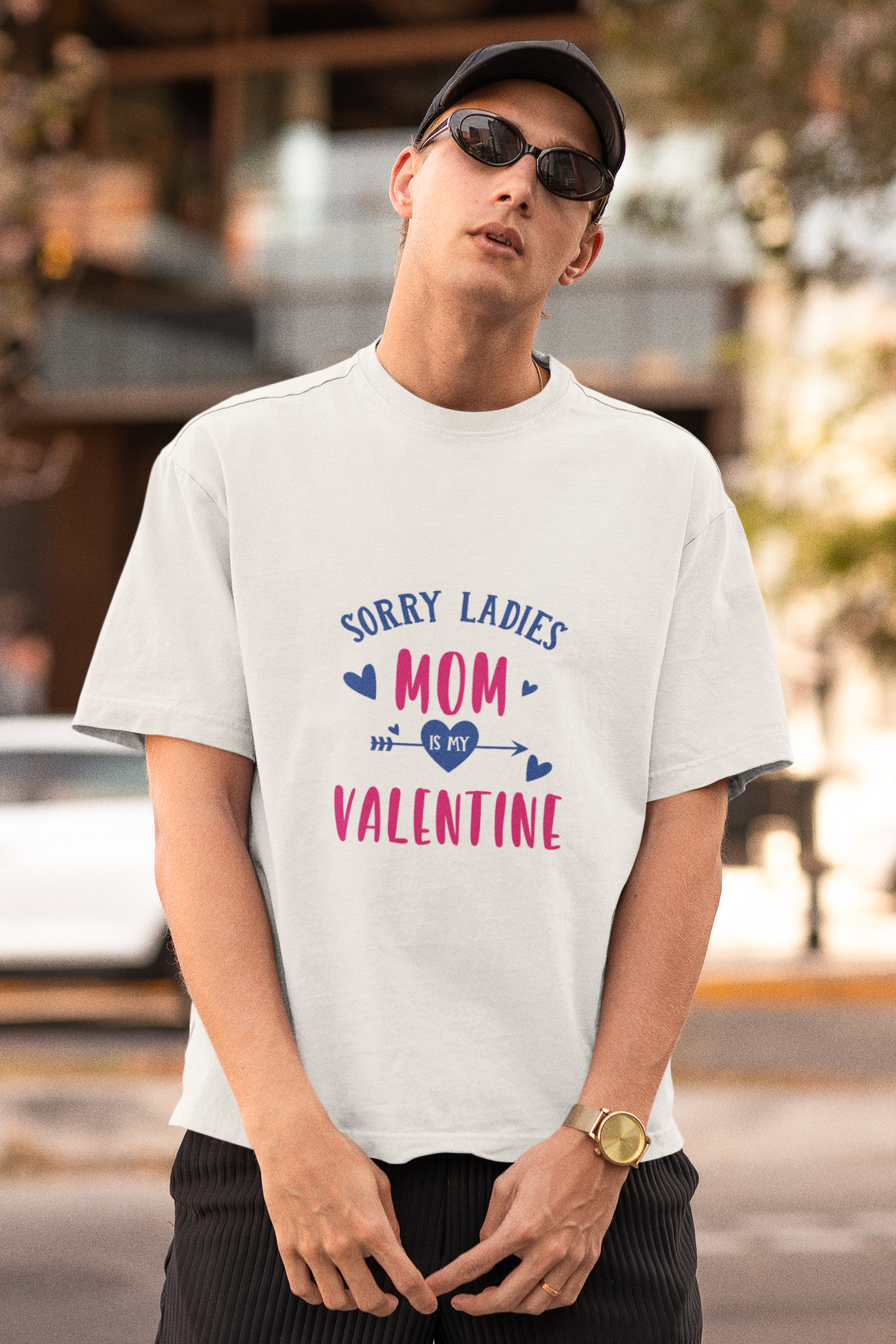 Mom Is My Valentine T‑Shirt — Funny Valentine’s Day Shirt for Moms