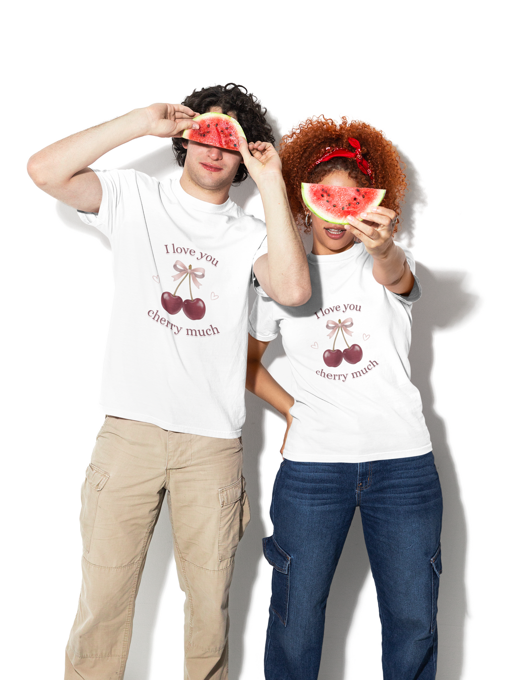 Cherry Much T-Shirt — "I Love You Cherry Much" Cute Romantic Graphic Tee