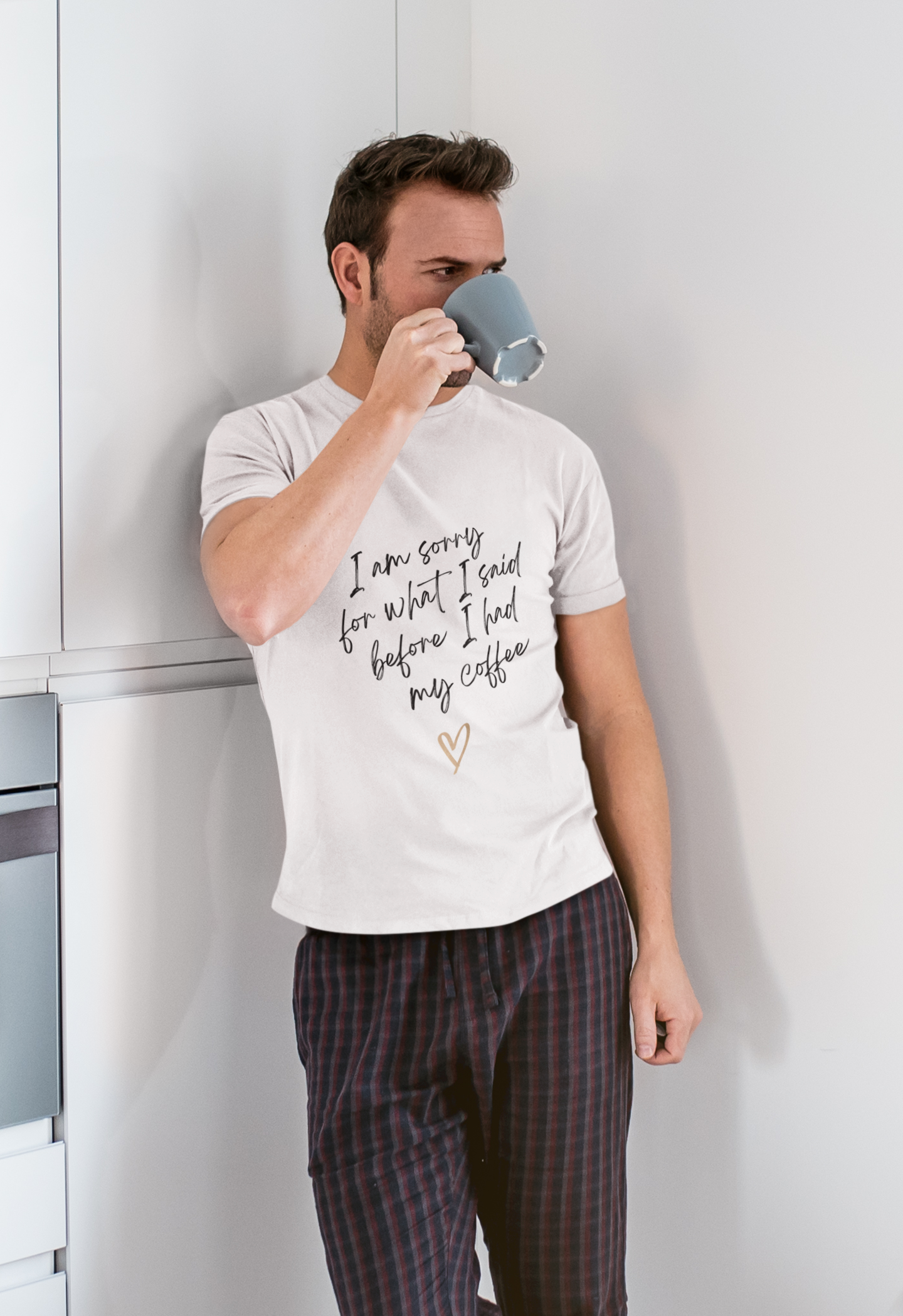 Coffee Humor Unisex Tee — “I’m Sorry For What I Said Before I Had My Coffee”