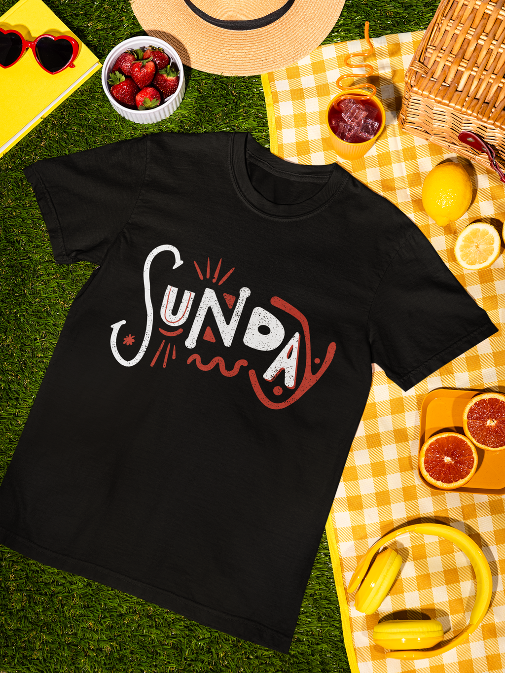 Sunday Script Unisex  T-Shirt — Casual Weekend Vibe Tee