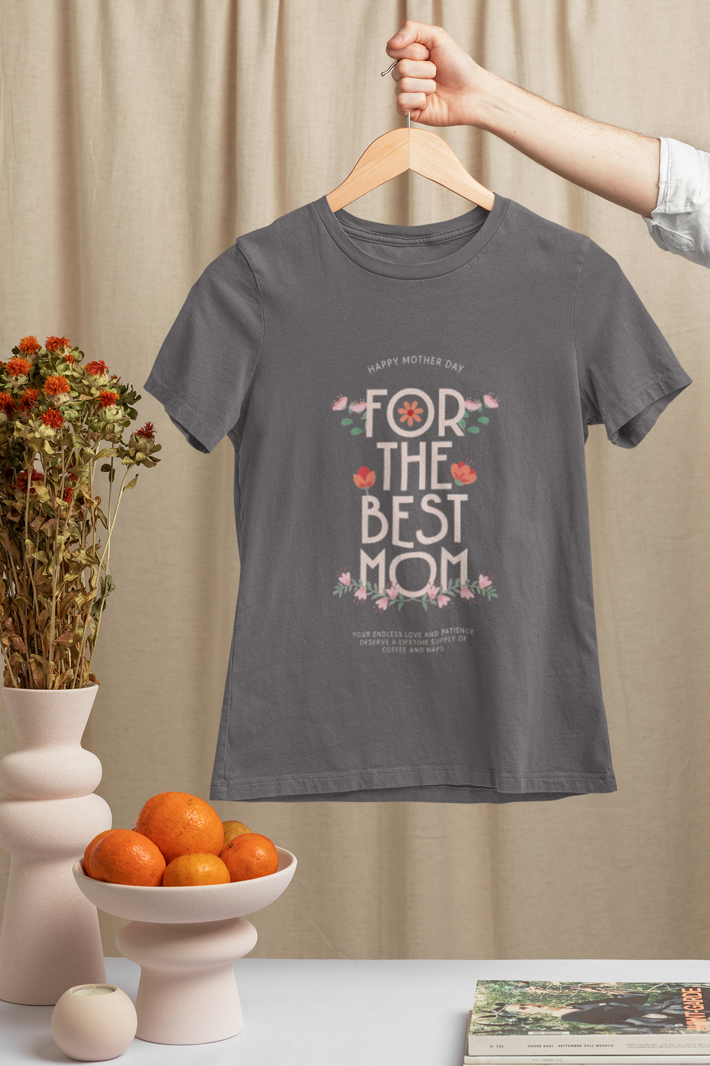 Best Mom Floral Tee — 'The Best Mom' Mother's Day T‑Shirt